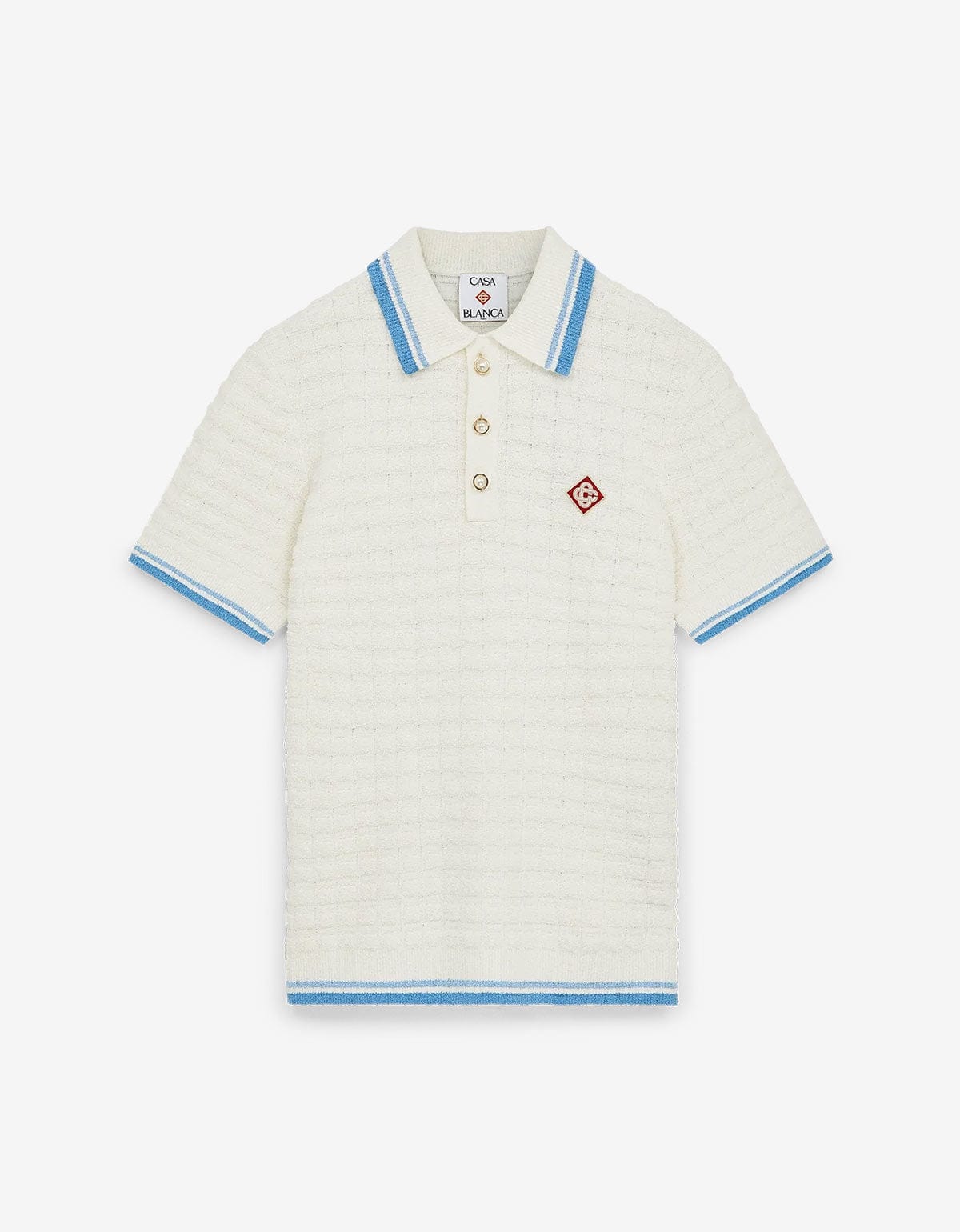 Tシャツ・カットソー Casablanca FW25 BOUCLE POLO (WPF25KW101701 WHITE) 27581679_57516186_600.jpg