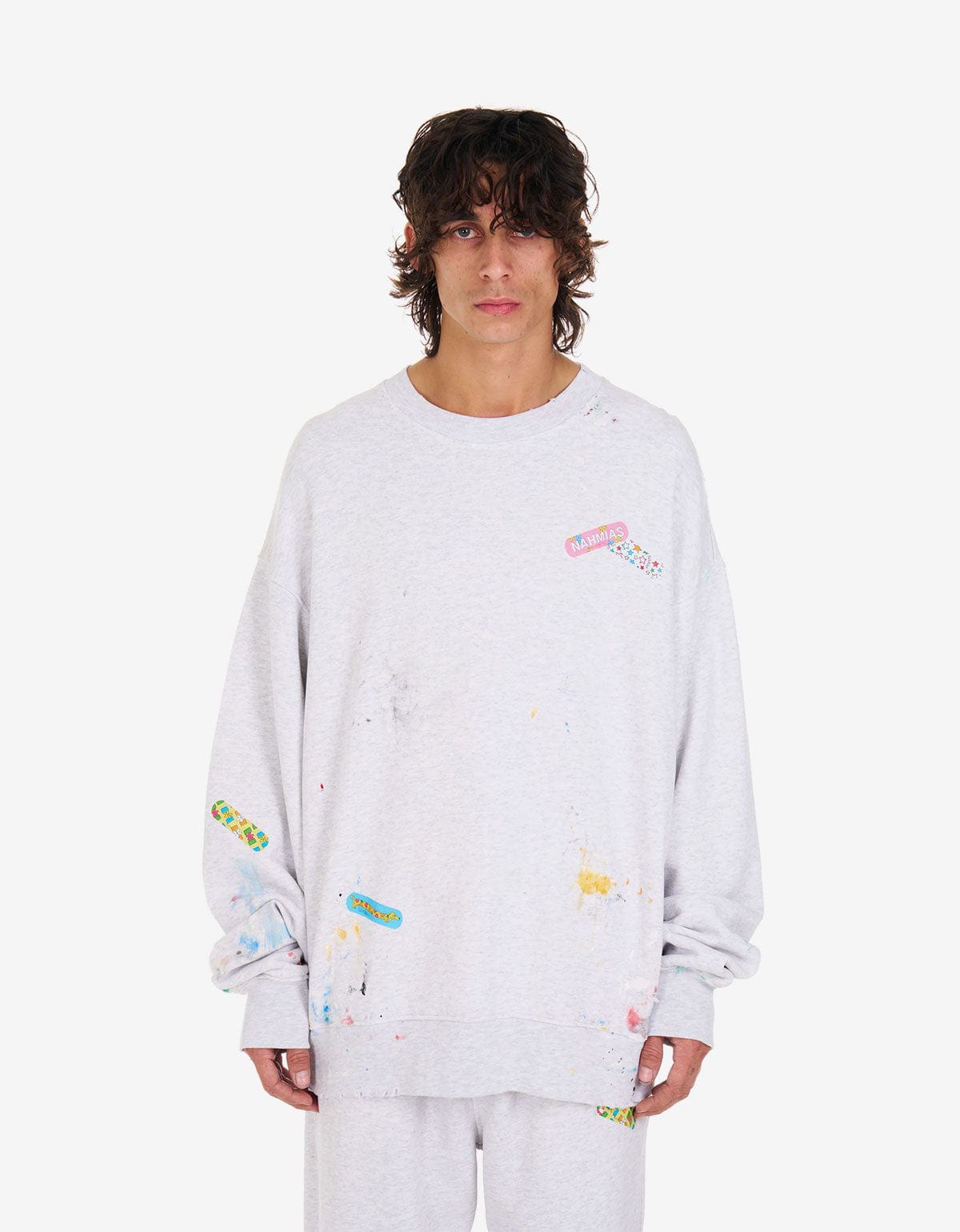 Nahmias Grey Bandaid Sweatshirt Y21-CN4Q15-020