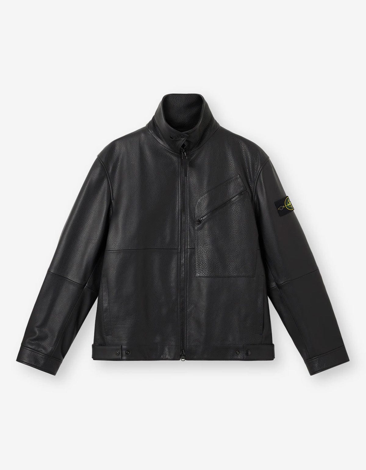 Stone Island Black Leather Coach Jacket – Zoo Fashions