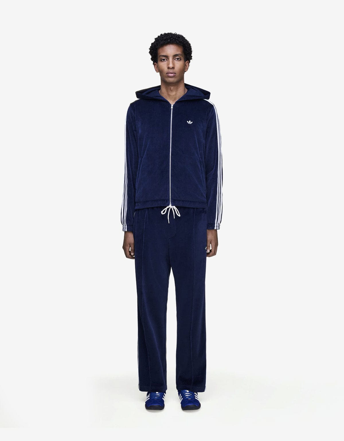 Wales Bonner x Adidas Blue Velour Track Pant KG3625