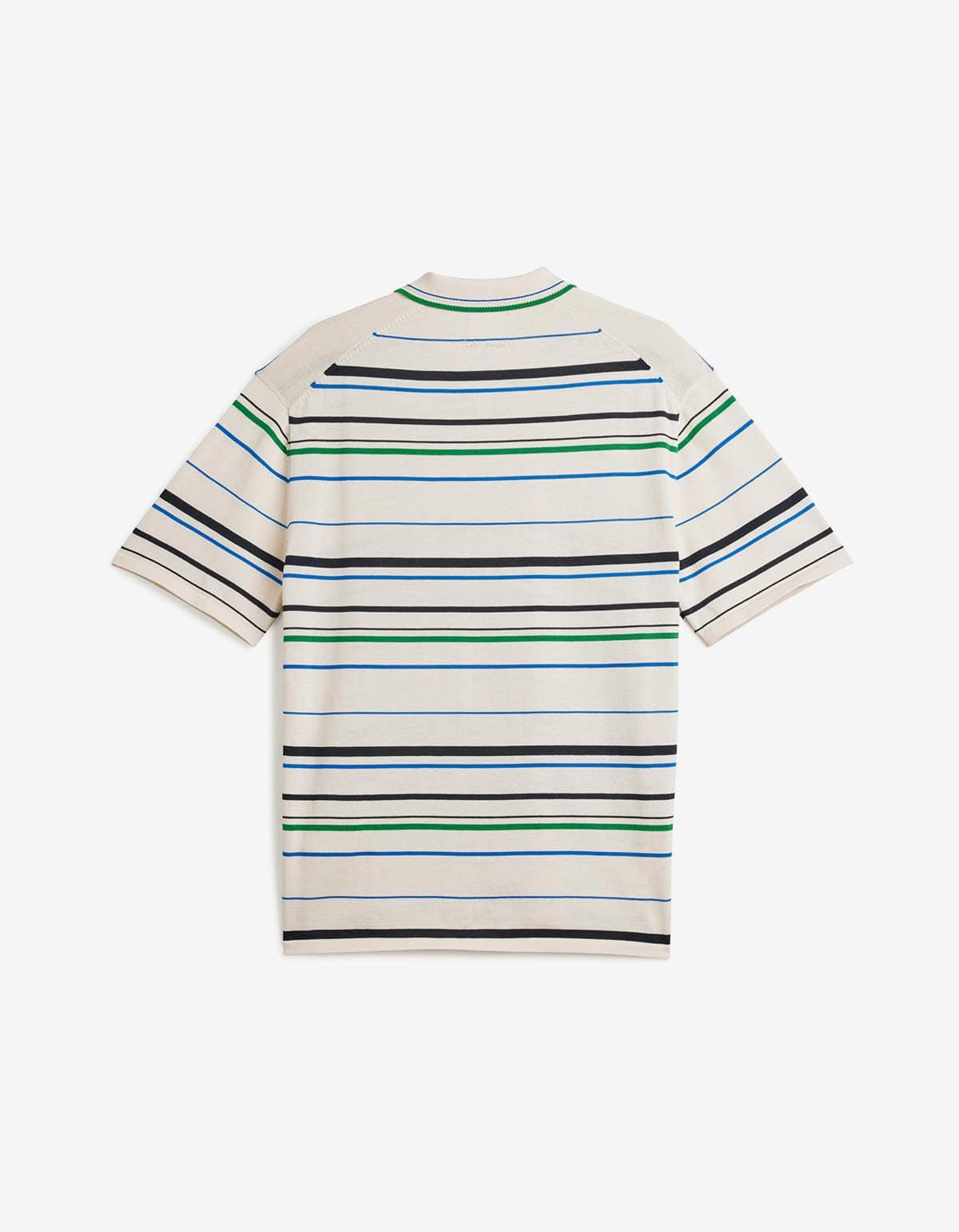 Wales Bonner Adidas Originals Wonder White Stripe Knit Polo Shirt JM8203