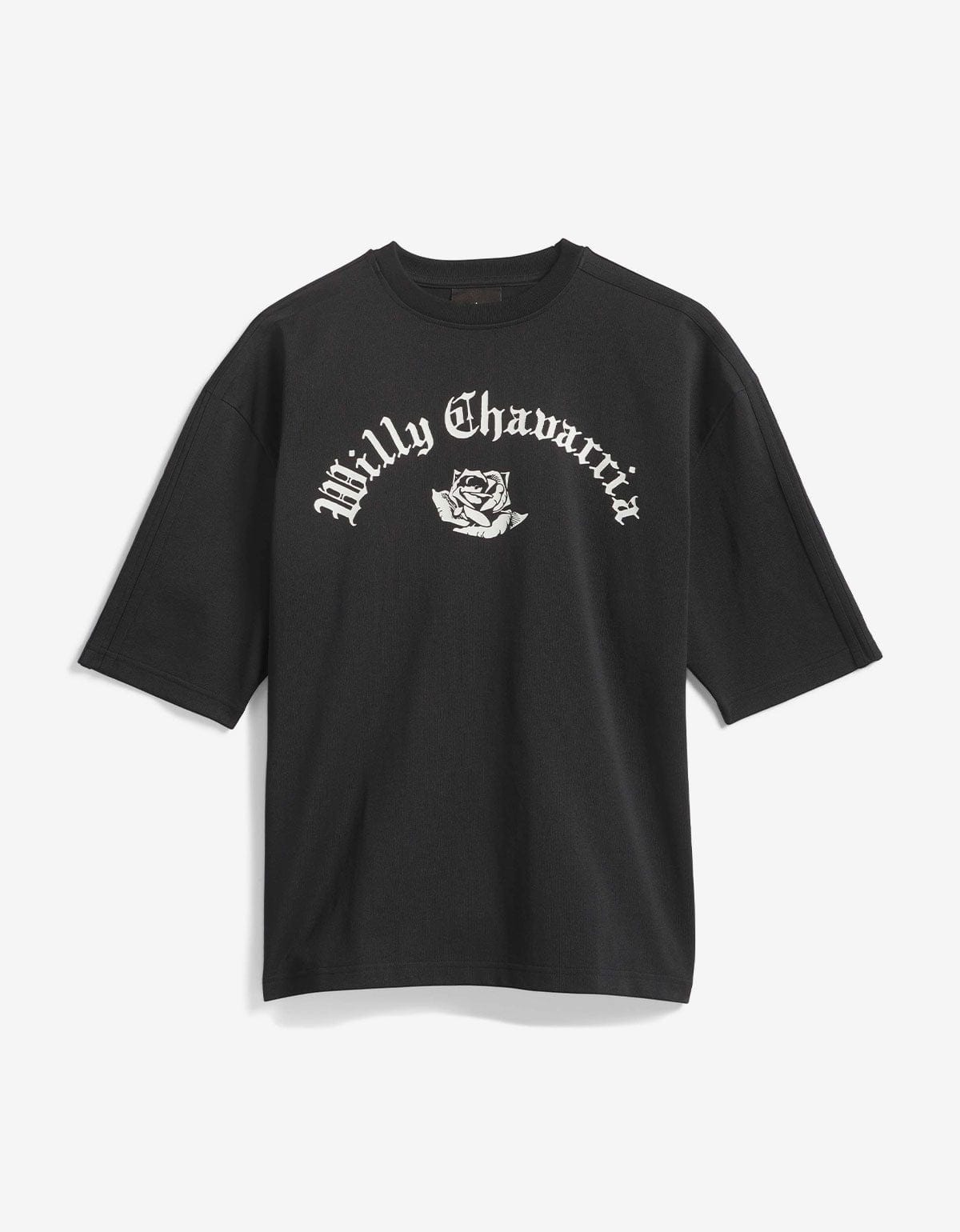 ト*ル様  × WILLY CHAVARRIA US M/JP XL Willy Chavarria x Adidas Black Signature T-Shirt – mens designer