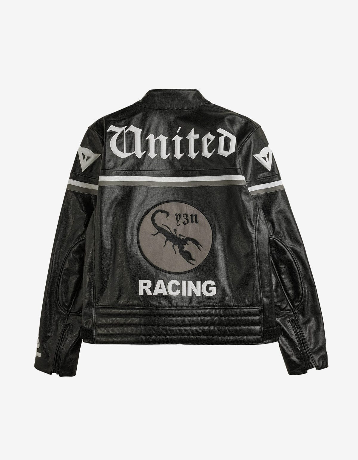 Y-3 Neighborhood Black Leather Racer Jacket KR1364