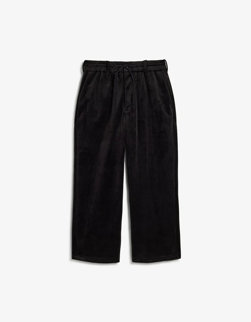 Y-3 Black Velvet Corduroy Track Pants – mens designer fashion