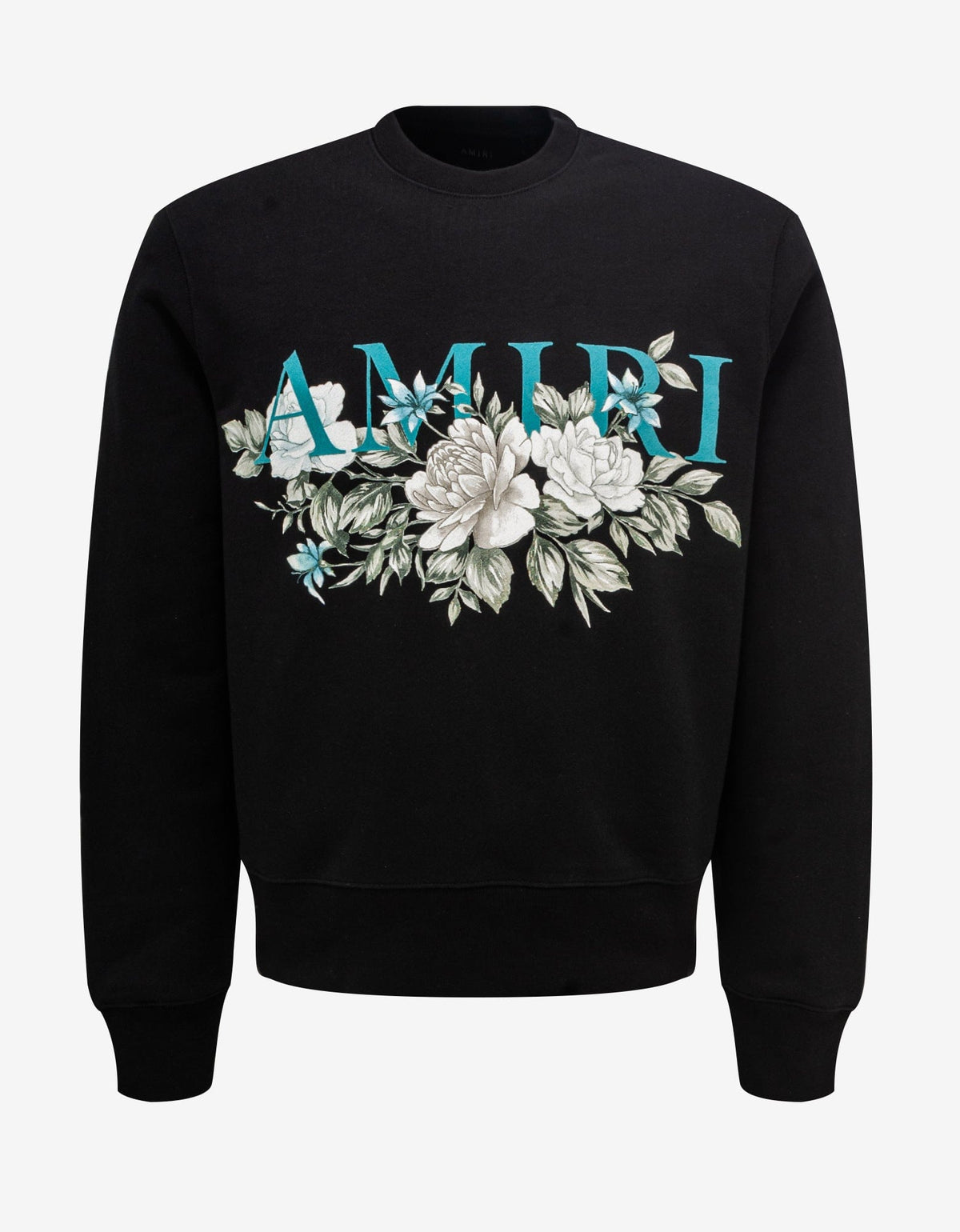 Amiri Black Floral Amiri Logo Sweatshirt