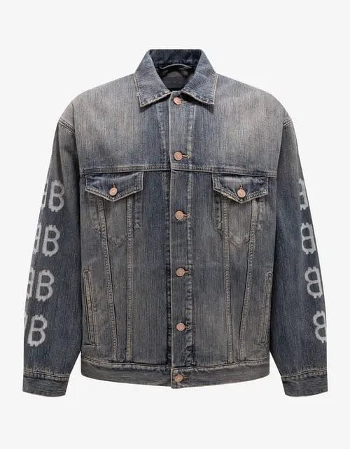 Balenciaga Blue Crypto Large Denim Jacket – Zoo Fashions