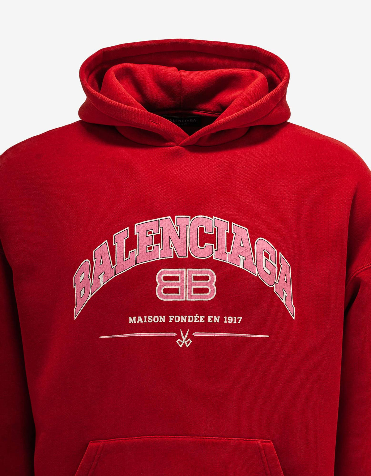 Balenciaga Red Maison Balenciaga Wide Fit Hoodie