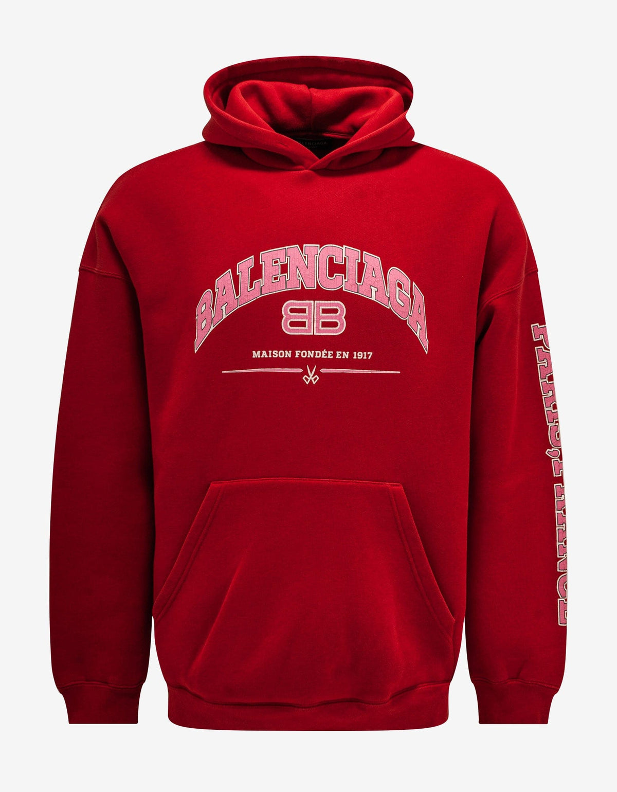 Balenciaga Red Maison Balenciaga Wide Fit Hoodie