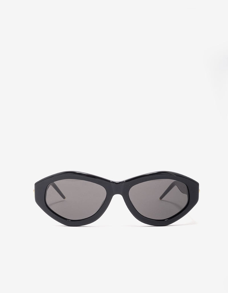Casablanca Casablanca Black & Gold Monogram Plaque Sunglasses