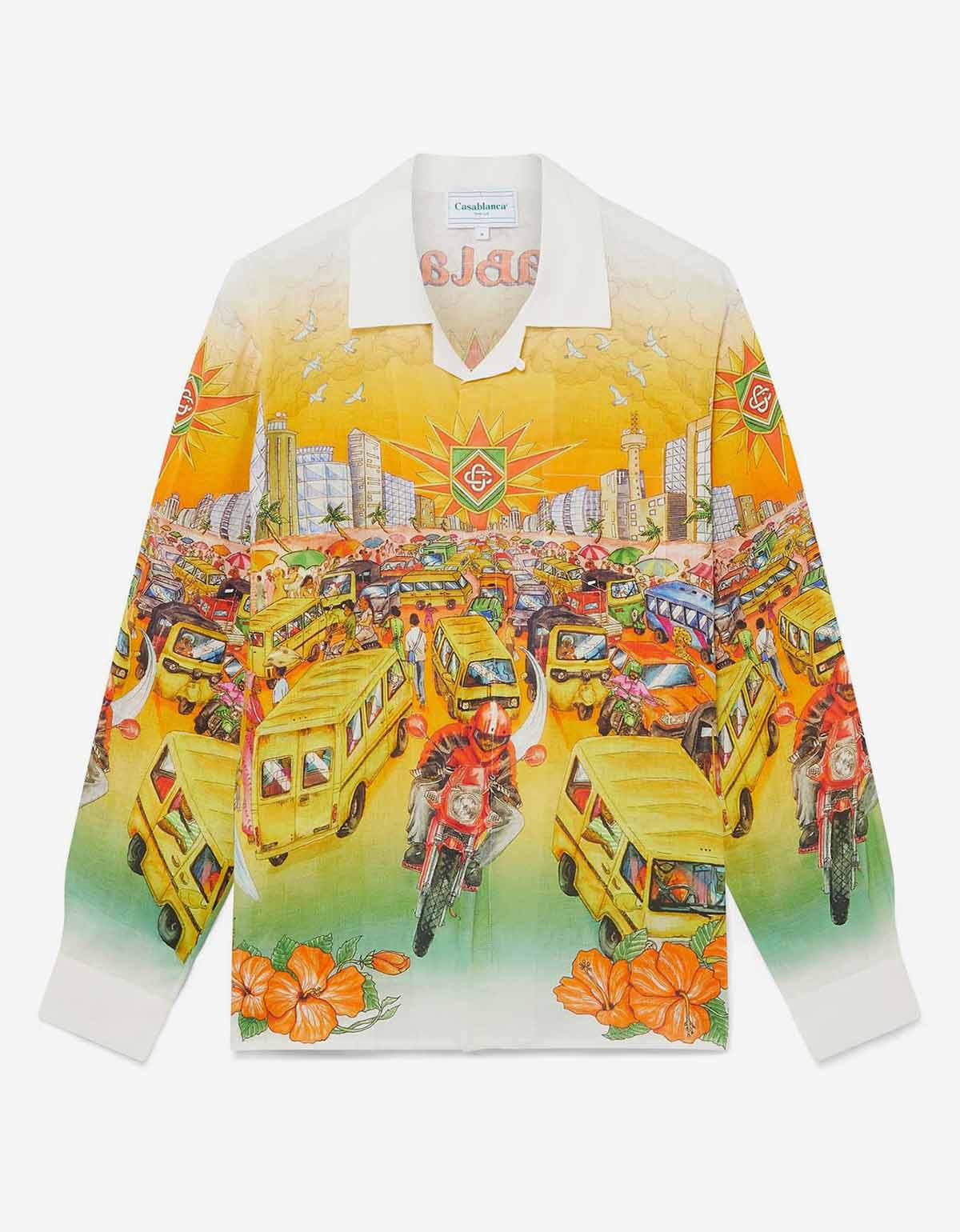Casablanca Traffic Silk Shirt