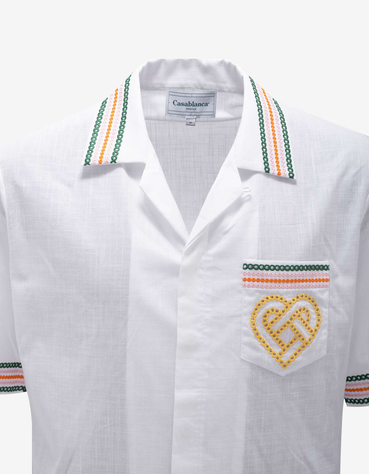 Casablanca White Broderie Anglaise Gradient Hearts Shirt