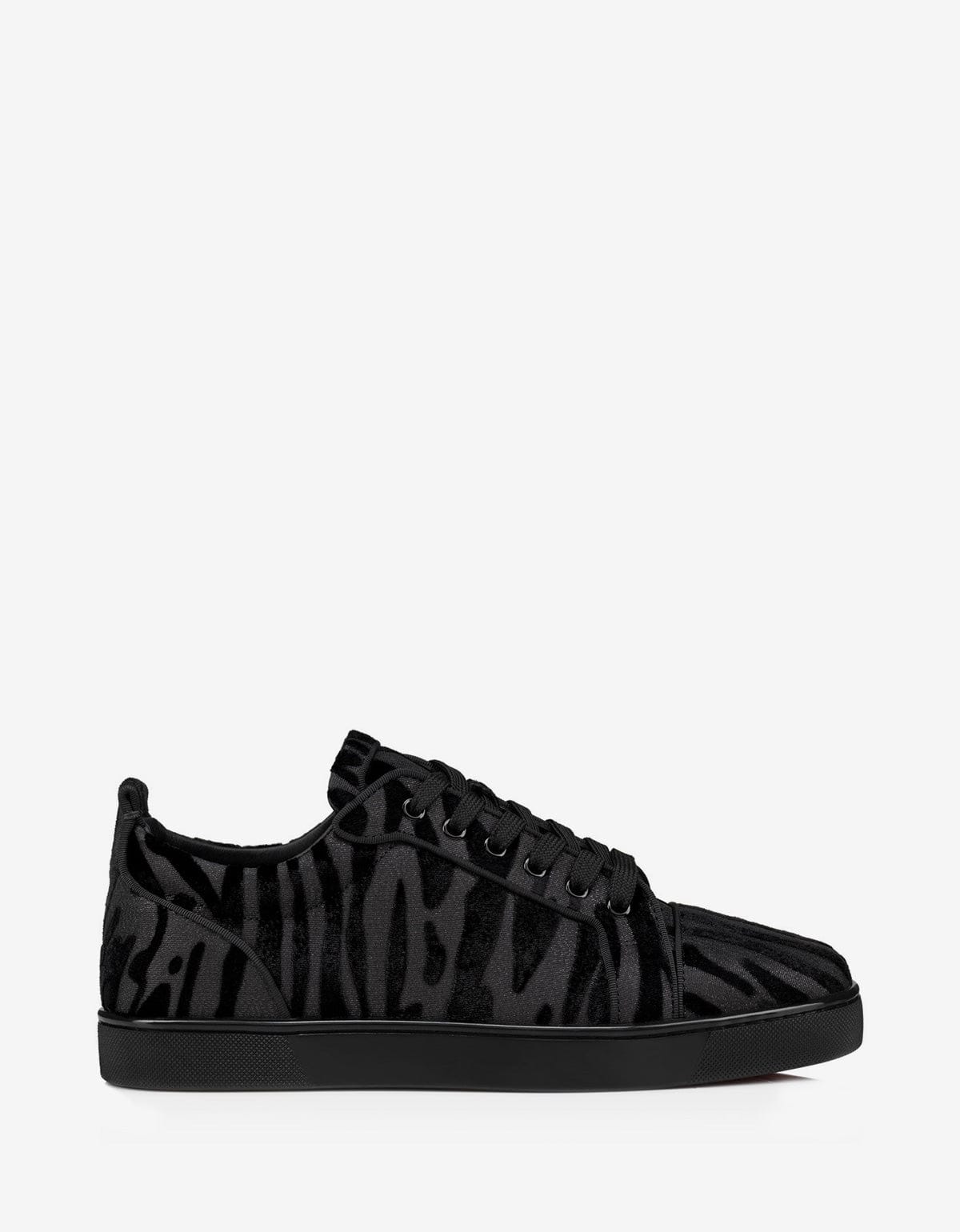 Christian Louboutin Christian Louboutin Louis Junior Black Velvet Quagga Trainers