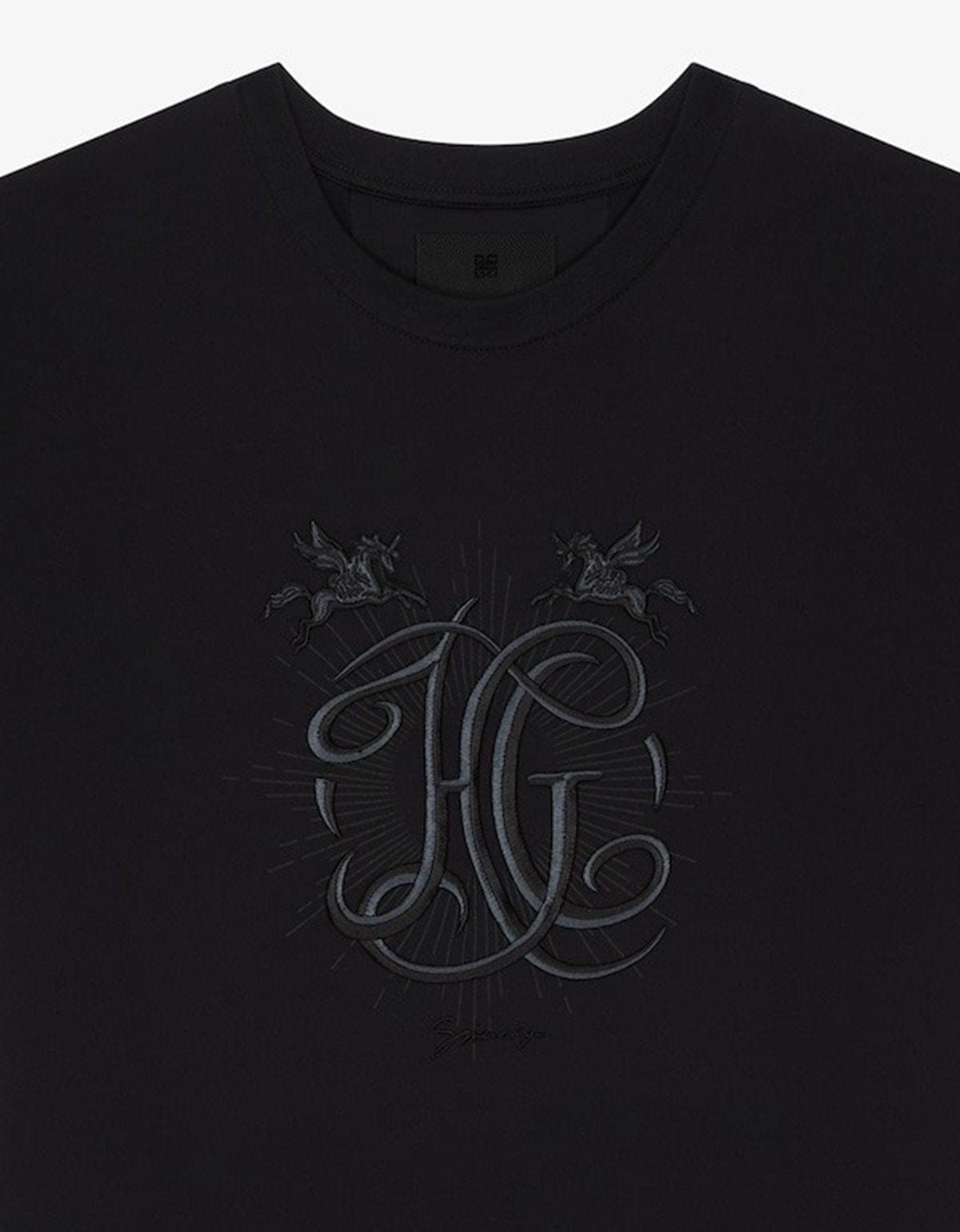 Givenchy Black HG Embroidery T-Shirt