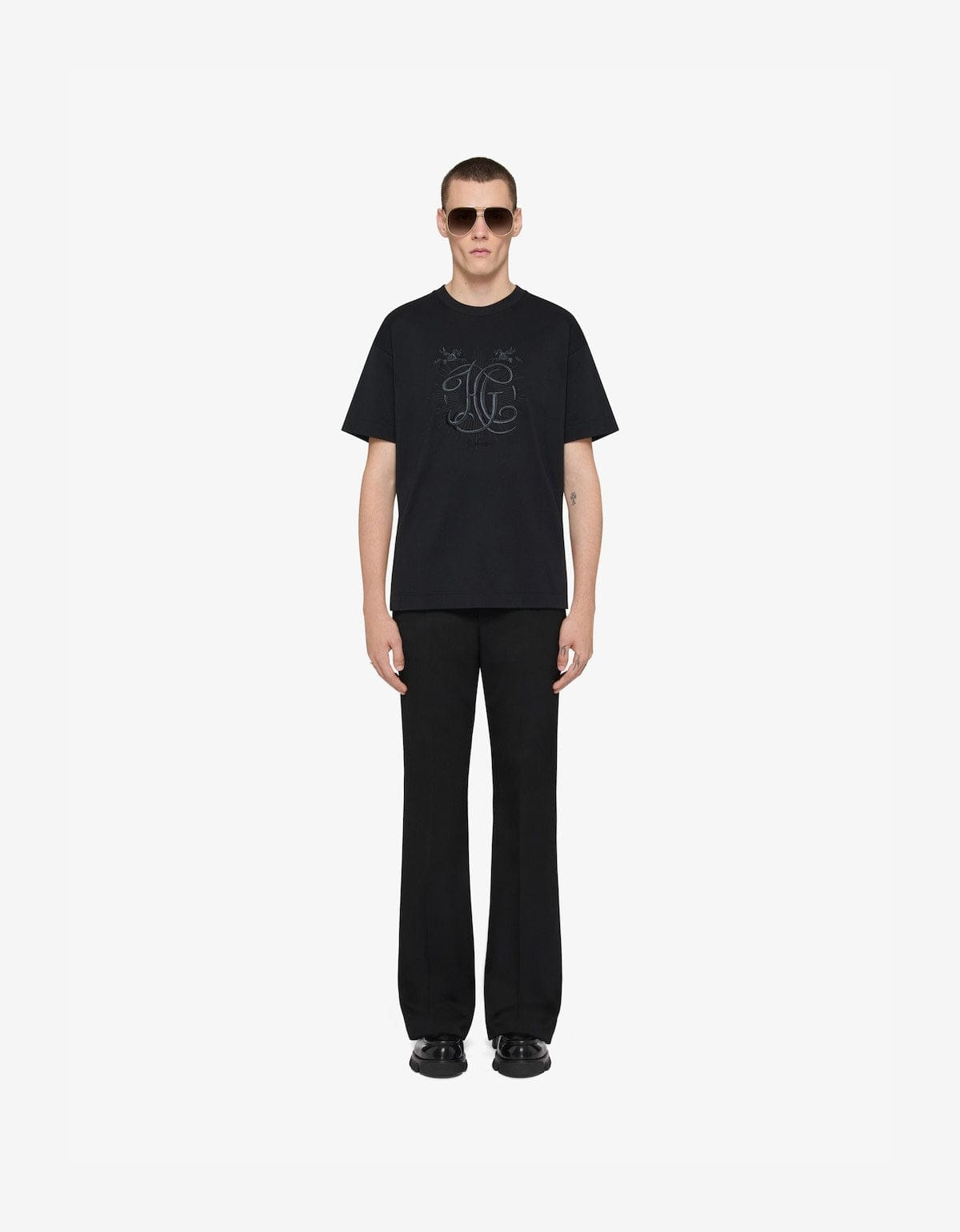 Givenchy Black HG Embroidery T-Shirt