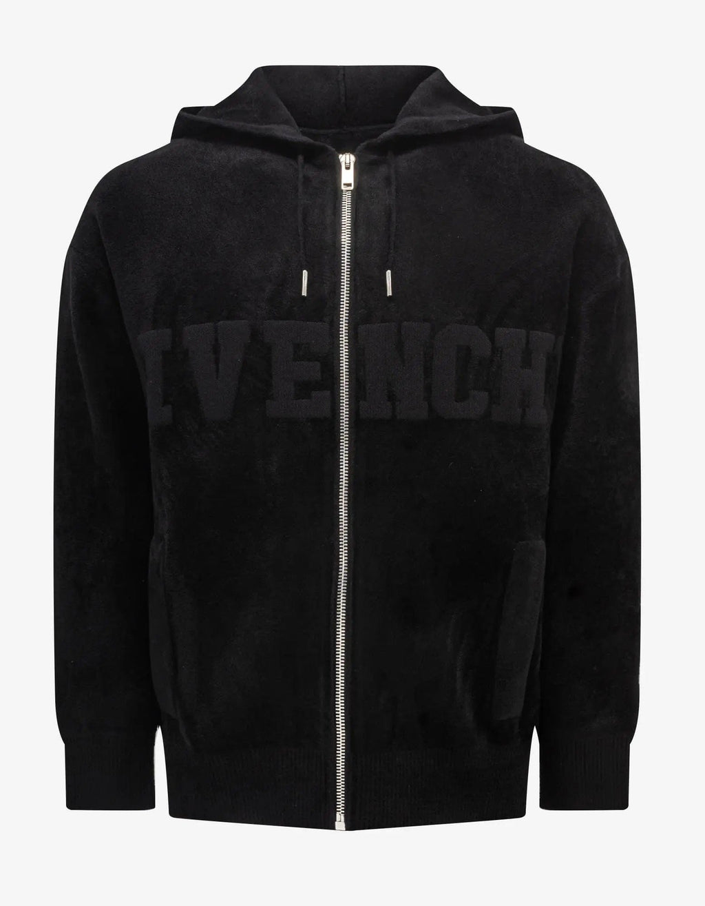 Givenchy Velvet Sweatshirt 2014秋冬物 givenchy-black-velvet-zip-logo