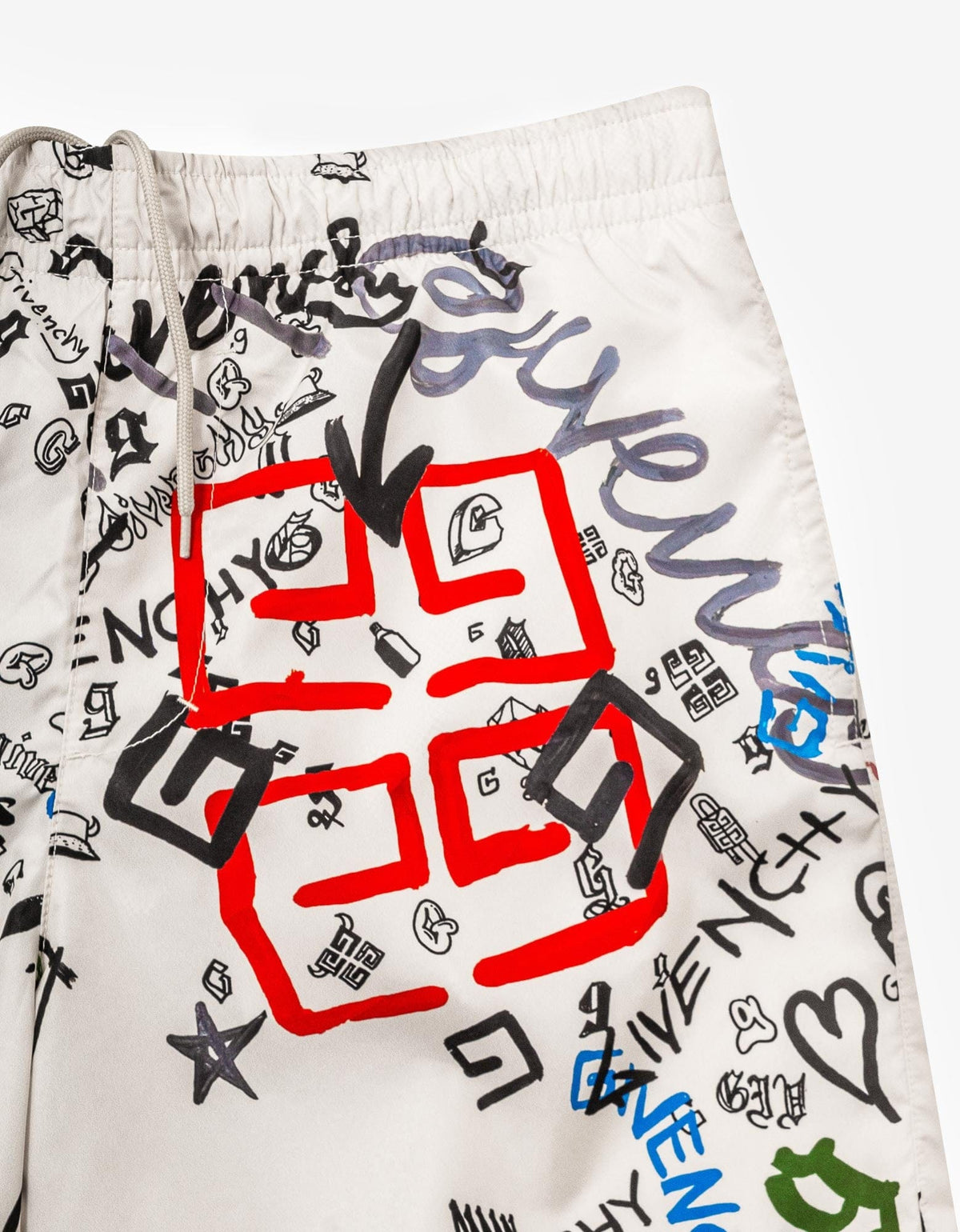 Givenchy Graffiti Print Swim Shorts
