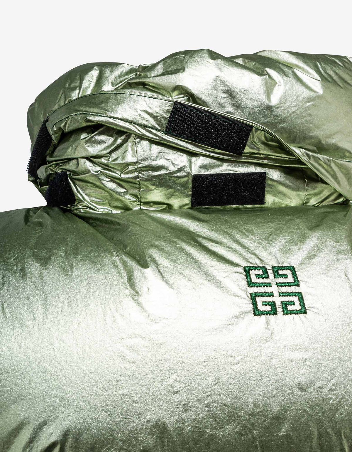 Givenchy Green Laminated Sleeveless Puffer