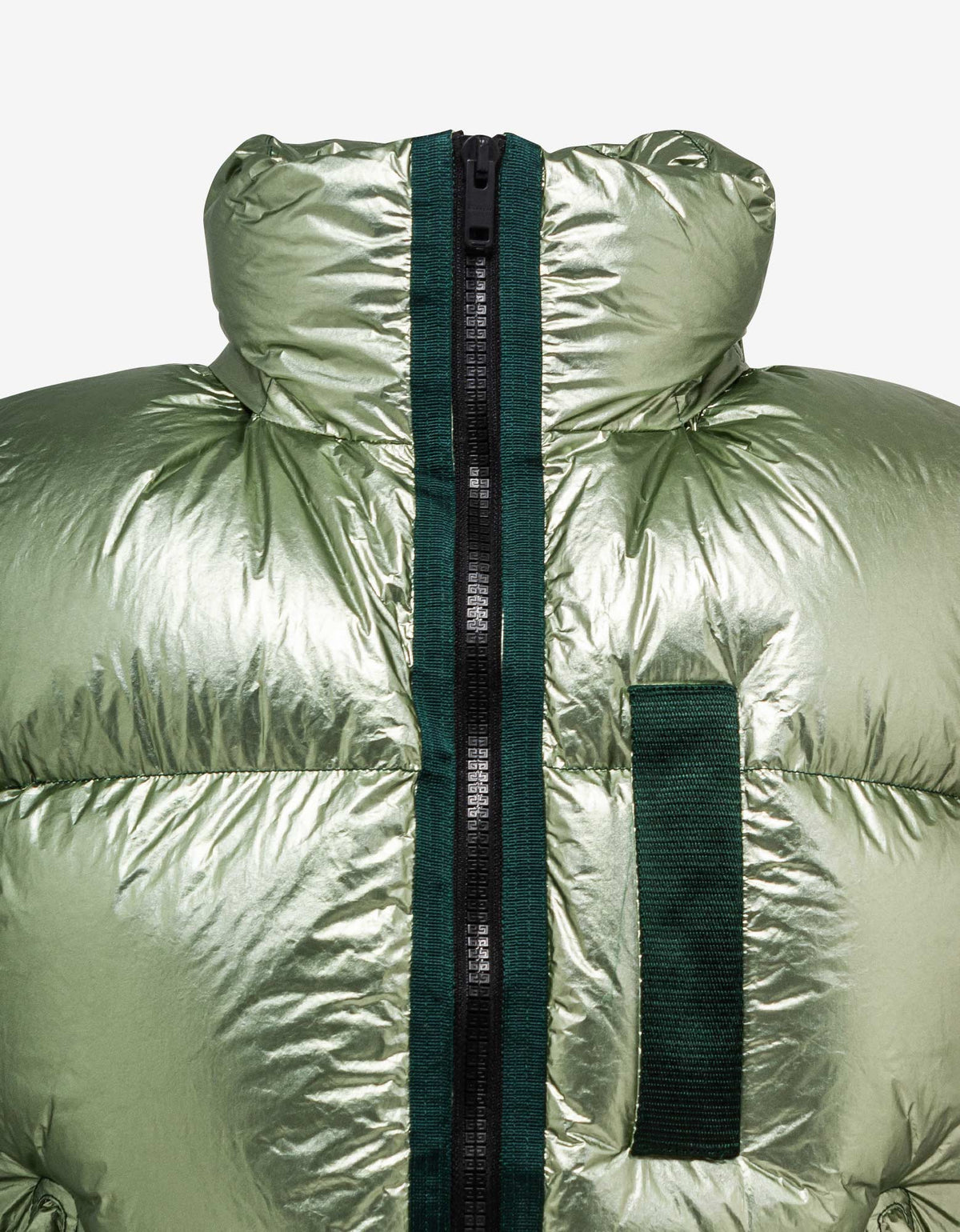 Givenchy Green Laminated Sleeveless Puffer