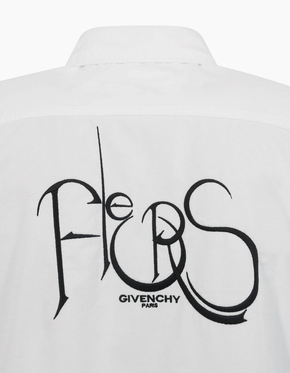 Givenchy White Calligraphic Logo Embroidery Shirt