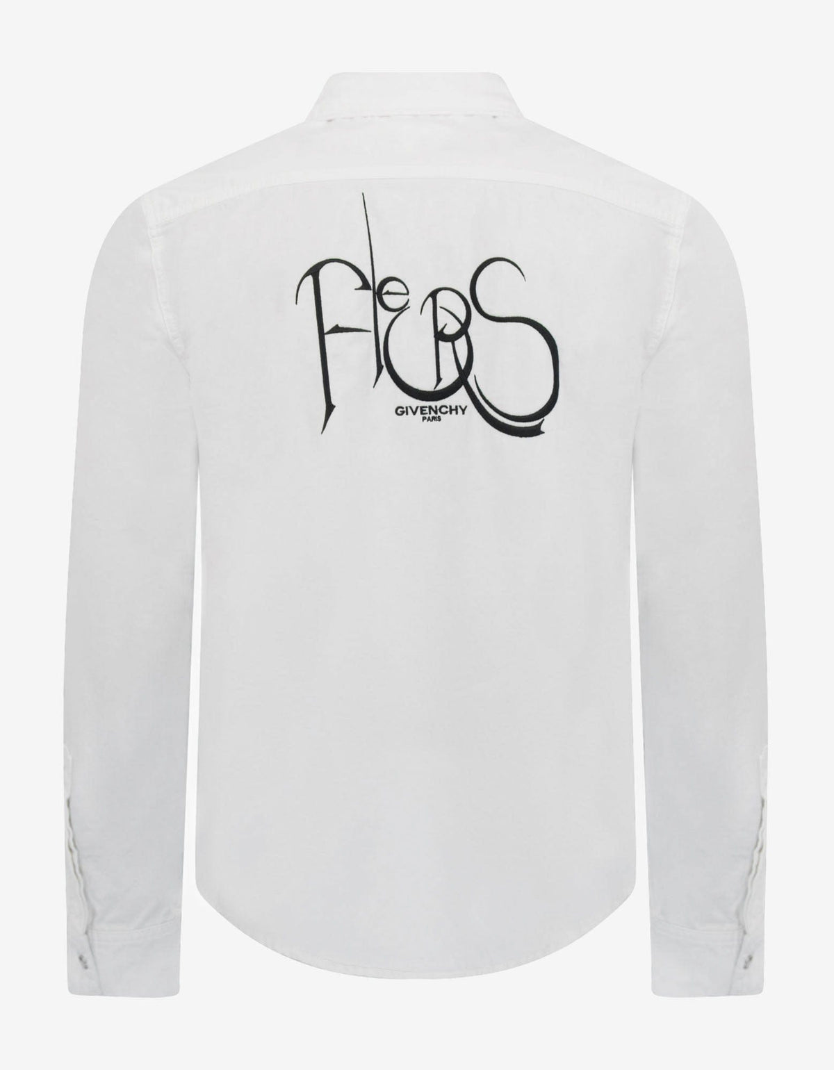 Givenchy White Calligraphic Logo Embroidery Shirt