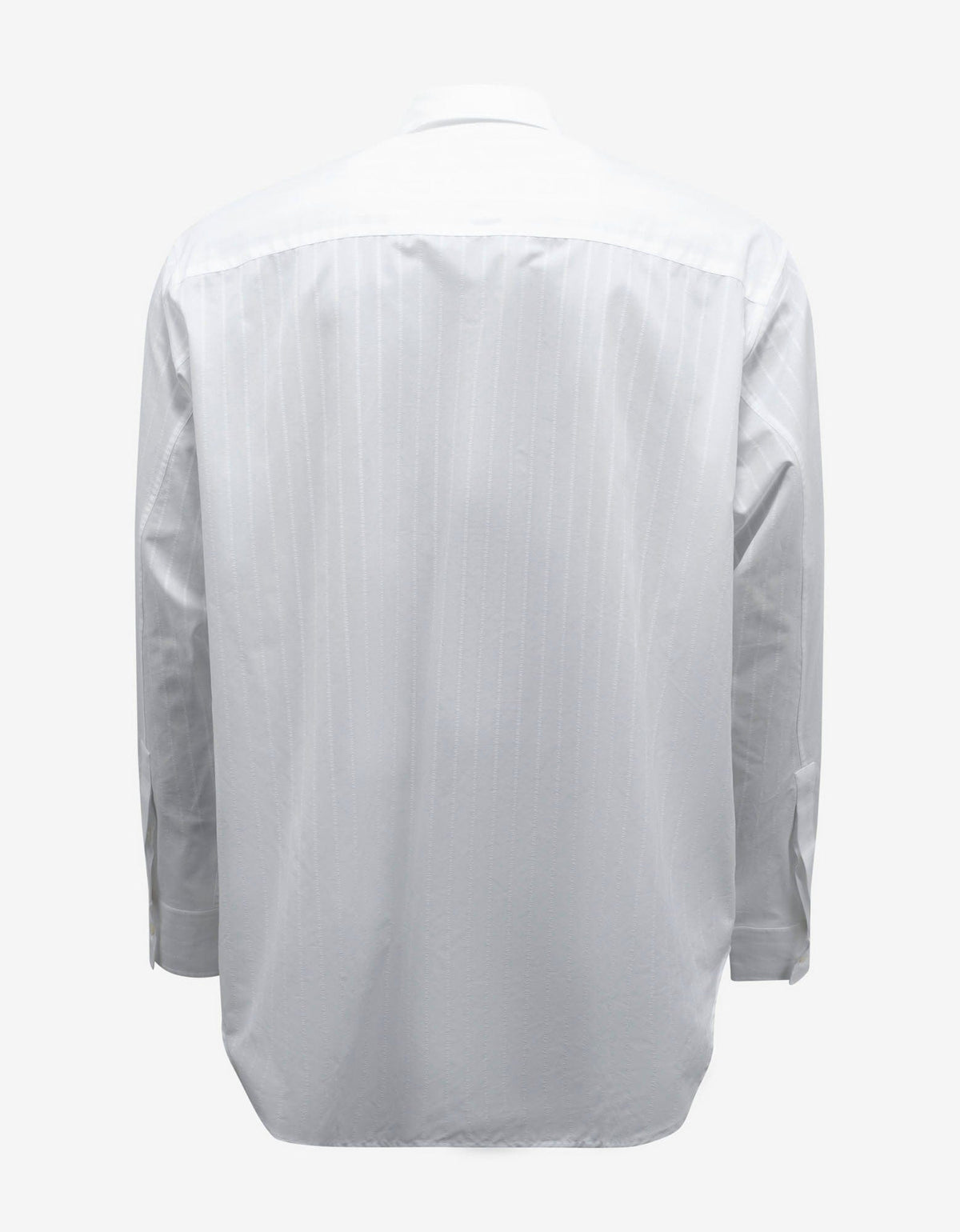 Givenchy White Tonal Pinstripe Logo Shirt