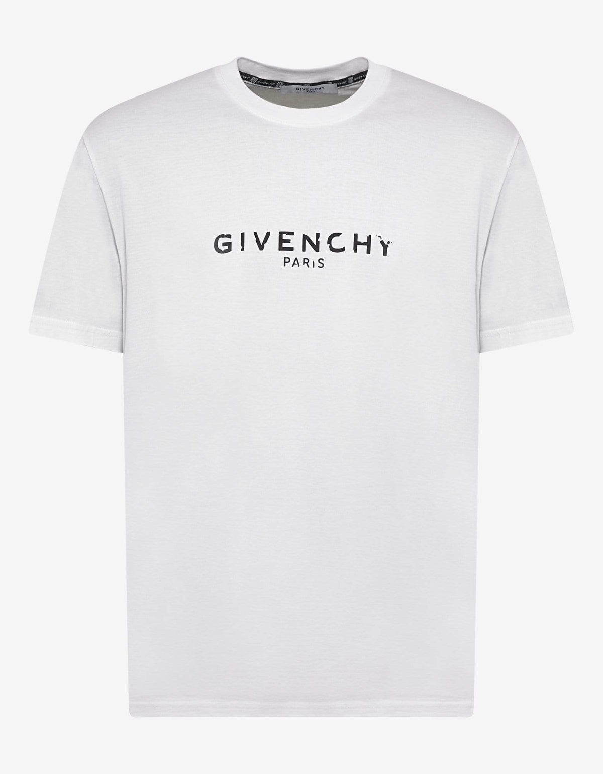 Givenchy White Vintage Logo Slim Fit T-Shirt