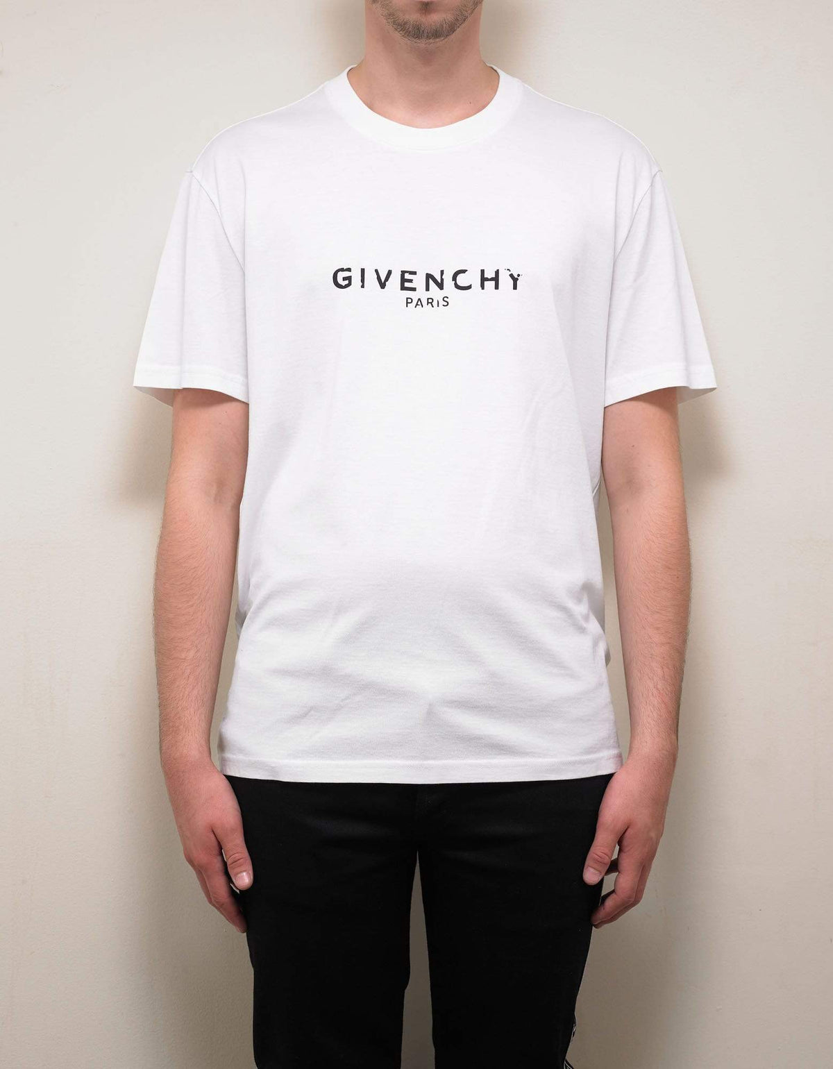 Givenchy White Vintage Logo Slim Fit T-Shirt