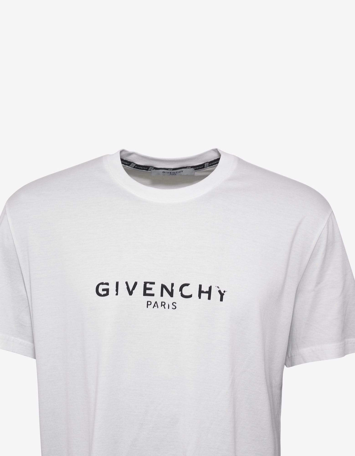 Givenchy White Vintage Logo Slim Fit T-Shirt