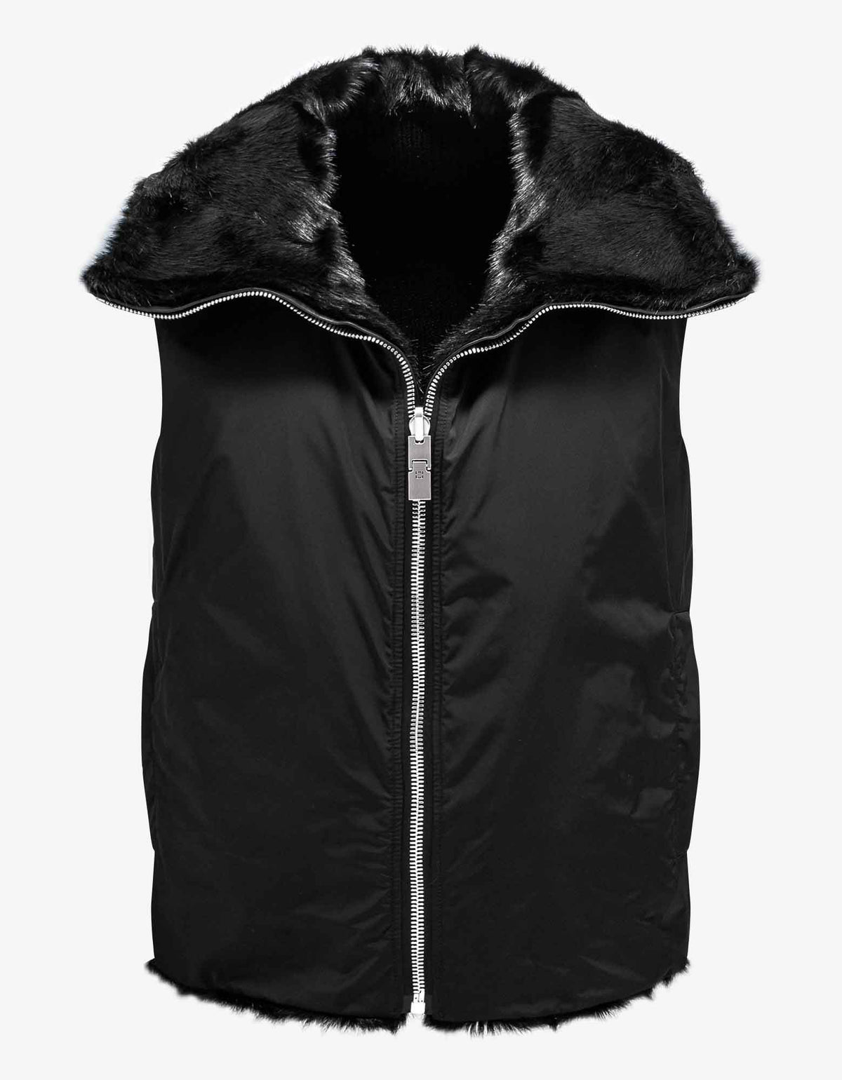 GivenchyBlack Faux Fur Reversible Gilet