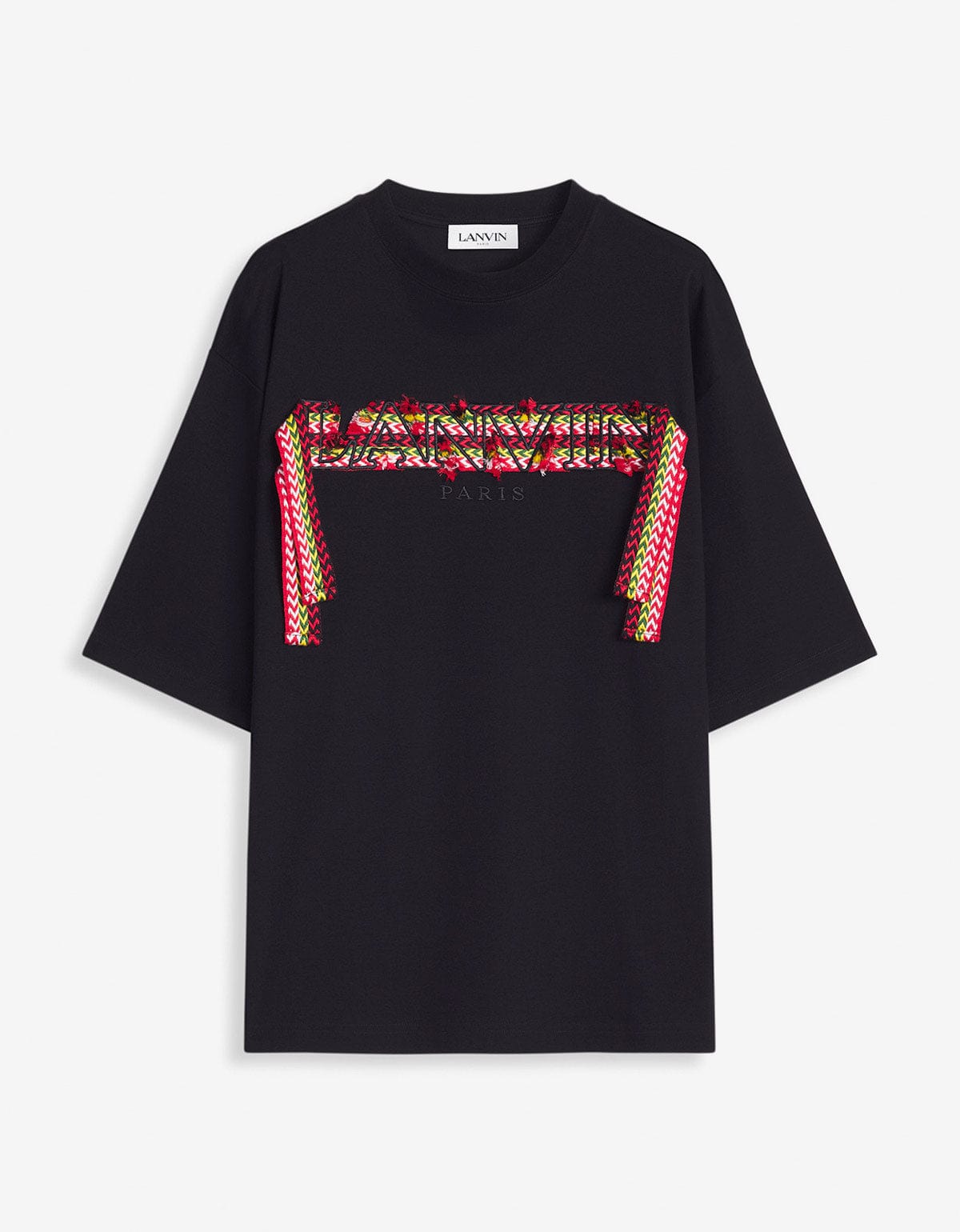 【SATIIIZ】Corbyn Pigment Printed T-Shirt Lanvin Curb Logo Embroidered Oversized T-Shirt – Zoo Fashions