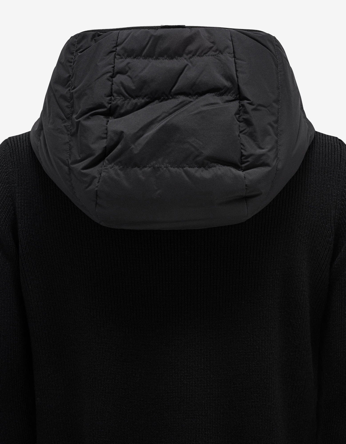 Moncler Black Nylon Front Hooded Cardigan