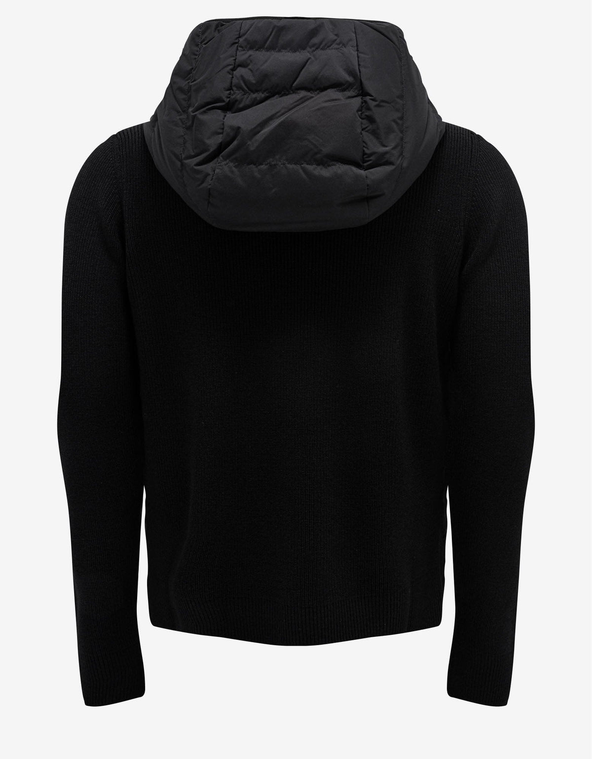 Moncler Black Nylon Front Hooded Cardigan
