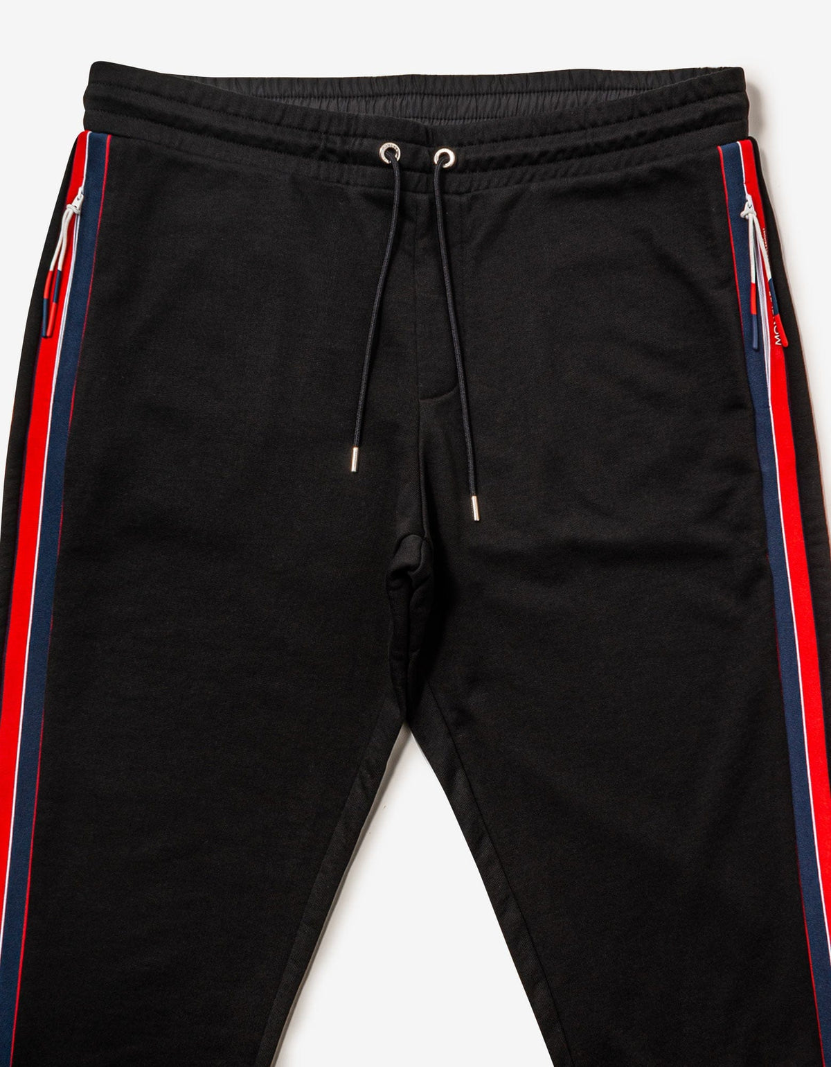 Moncler Black Tricolour Band Sweat Pants