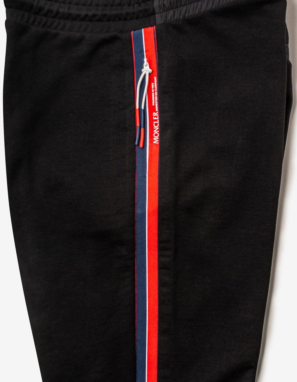 Moncler Black Tricolour Band Sweat Pants