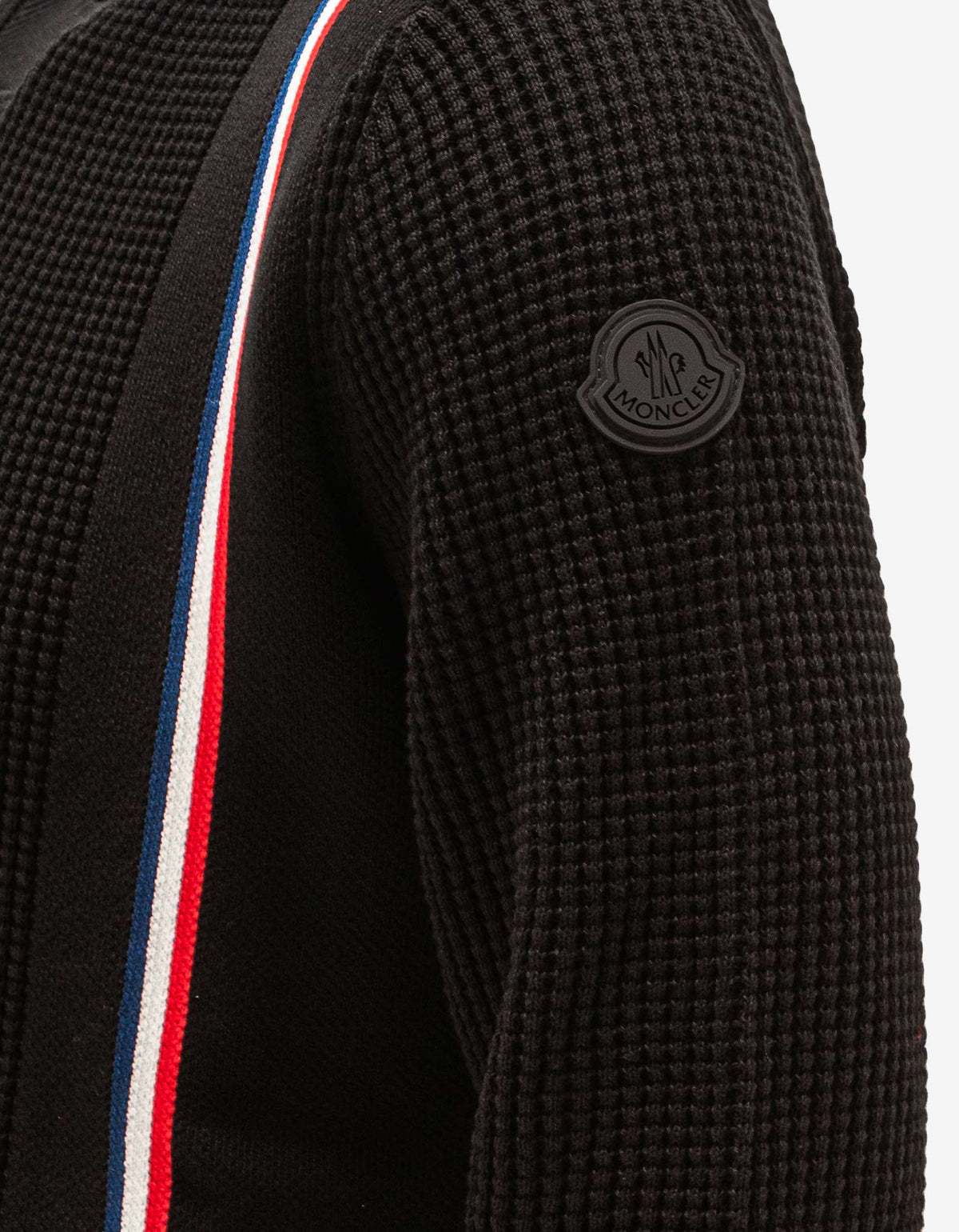 Moncler Black Tricolour Trim Sweater