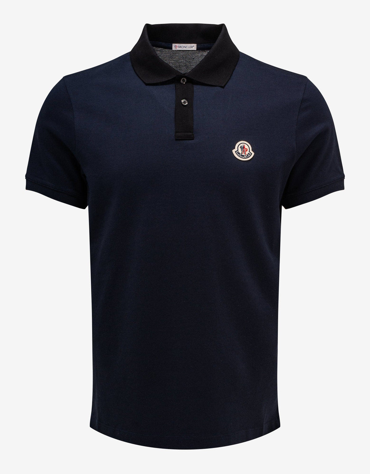 Moncler Blue Colour Block Polo T-Shirt