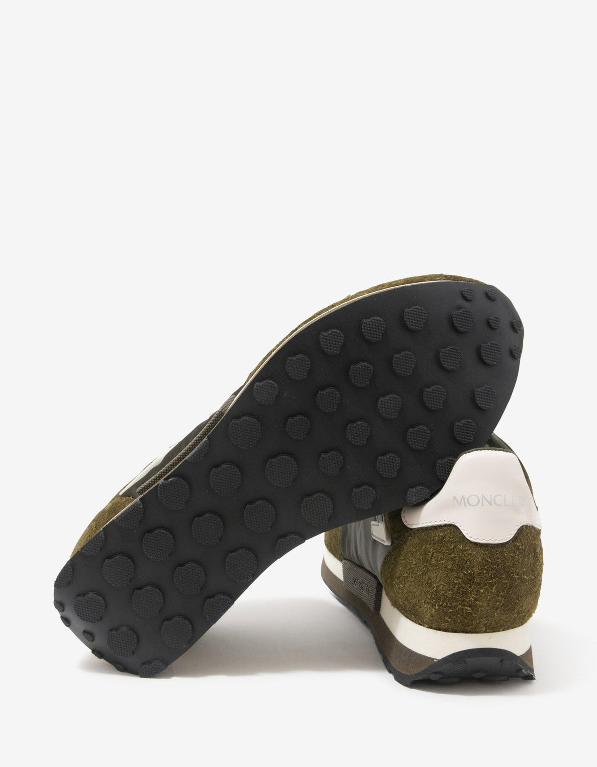 Moncler Herald Khaki Suede & Nylon Trainers