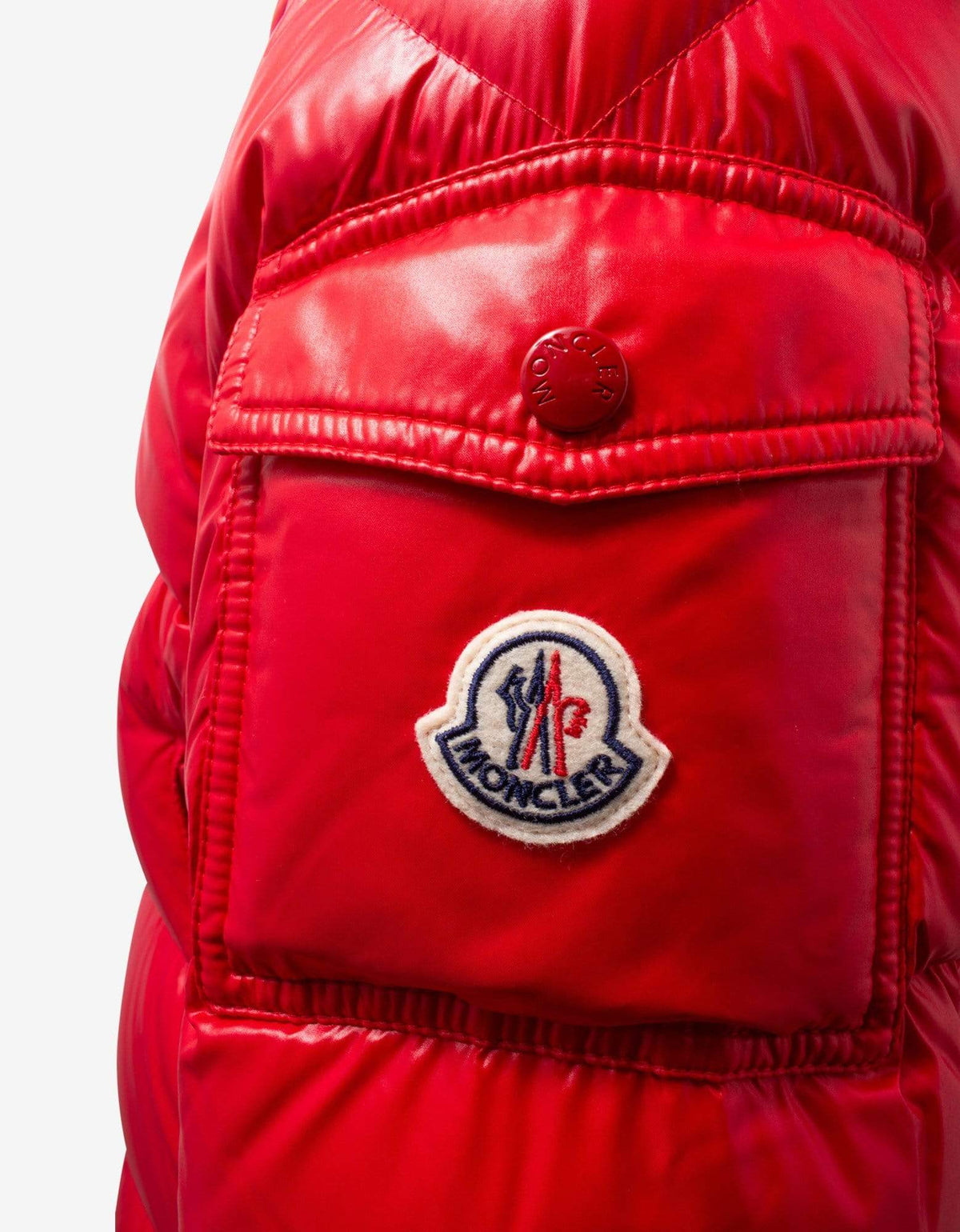 Moncler Moncler Ecrins Red Nylon Down Jacket
