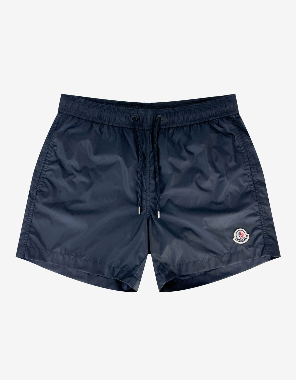 Moncler Navy Blue Logo Badge Swim Shorts