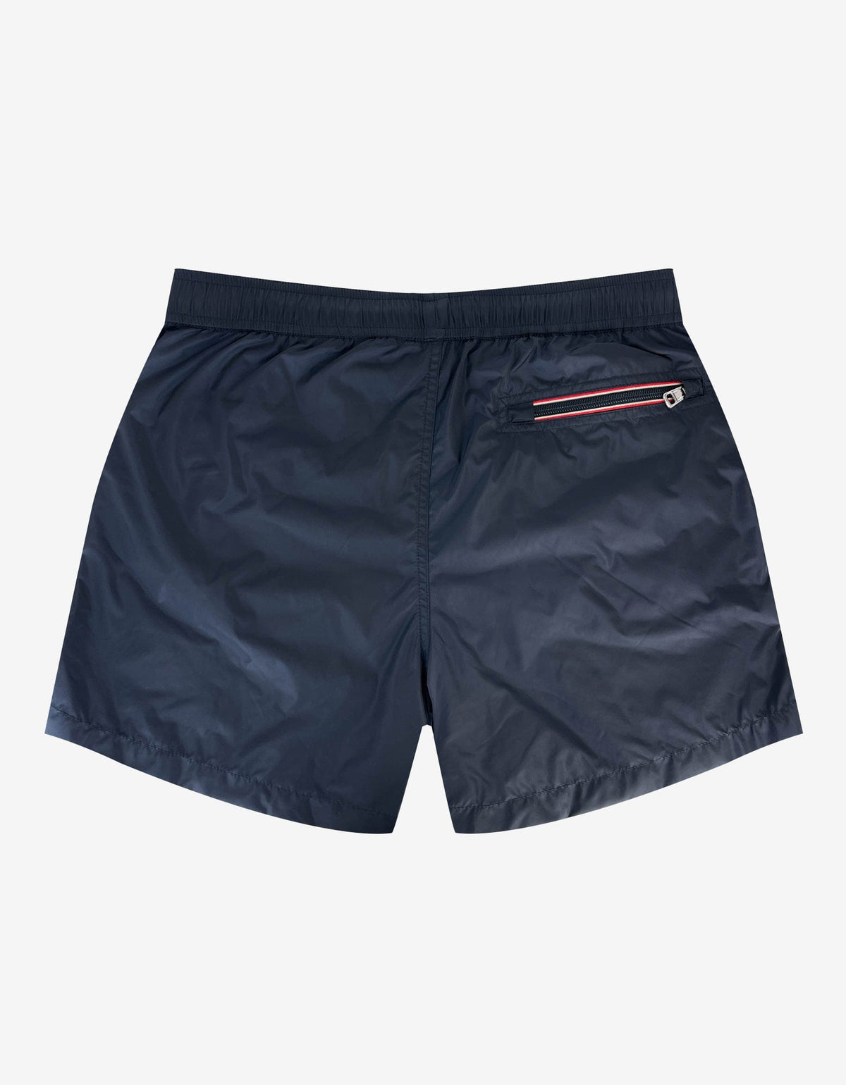 Moncler Navy Blue Logo Badge Swim Shorts