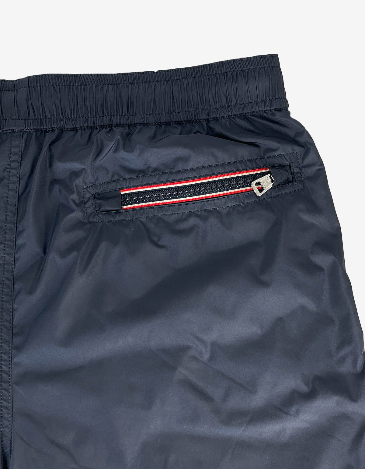 Moncler Navy Blue Logo Badge Swim Shorts