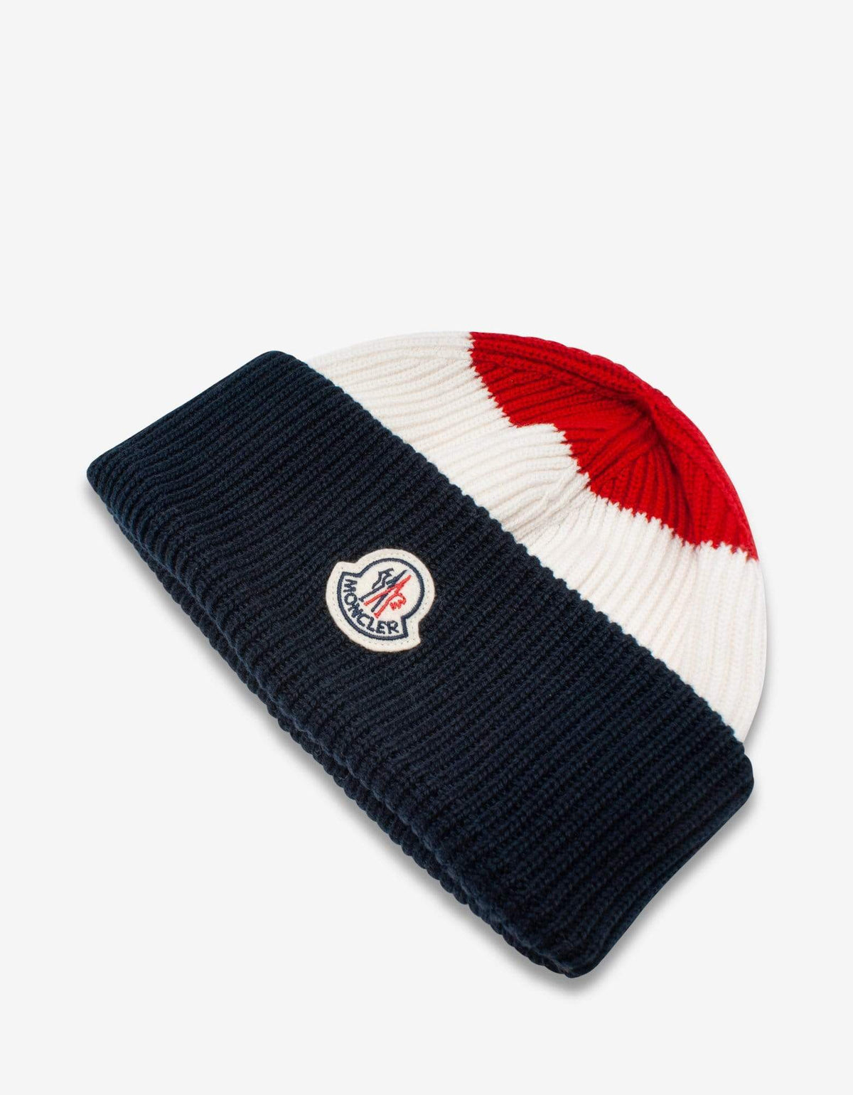 Moncler Tricolour Logo Beanie Hat