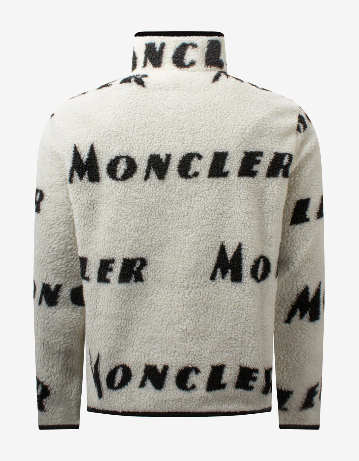 Moncler White Logo Fleece Reversible Cardigan