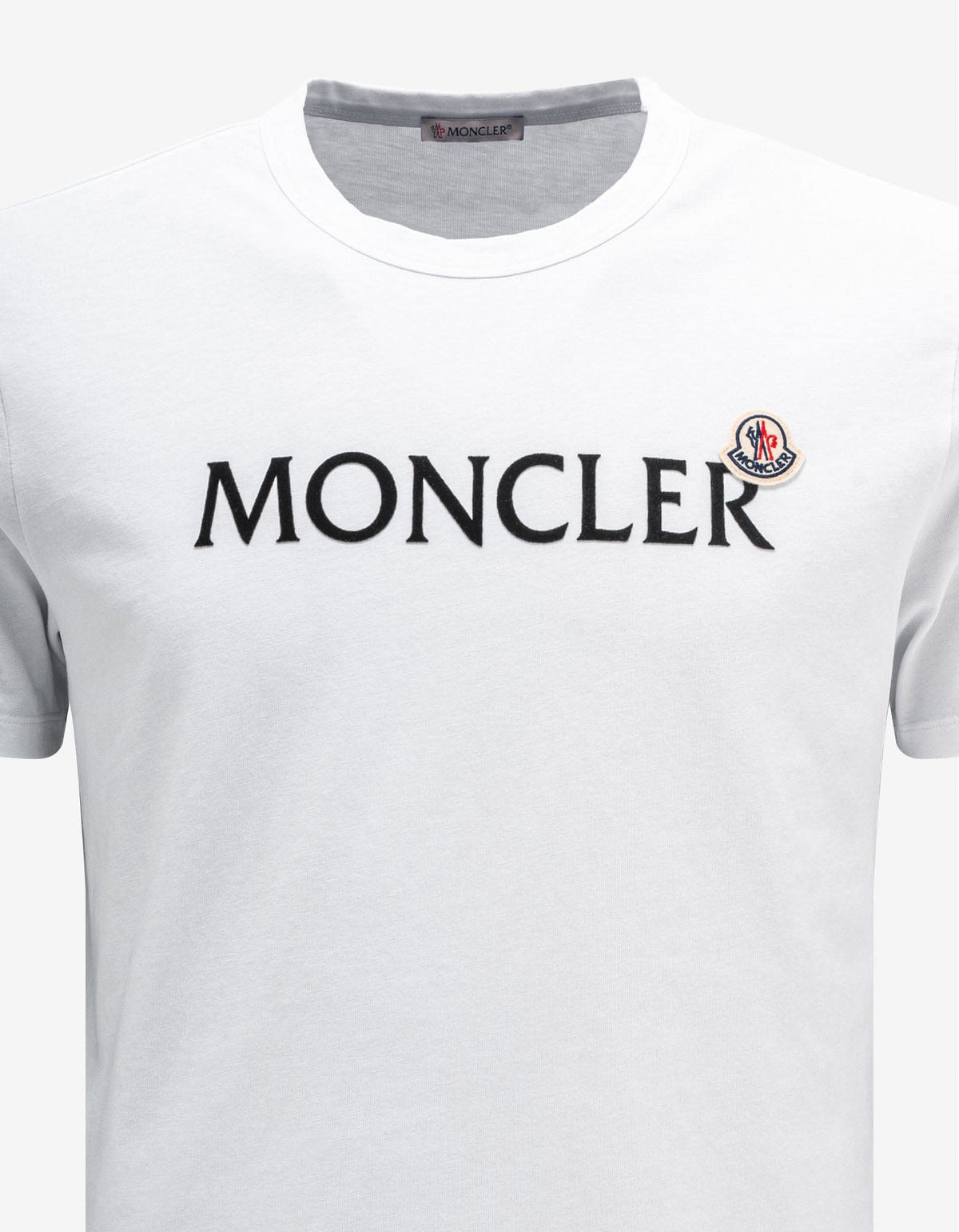 Moncler White Logo Lettering T-Shirt