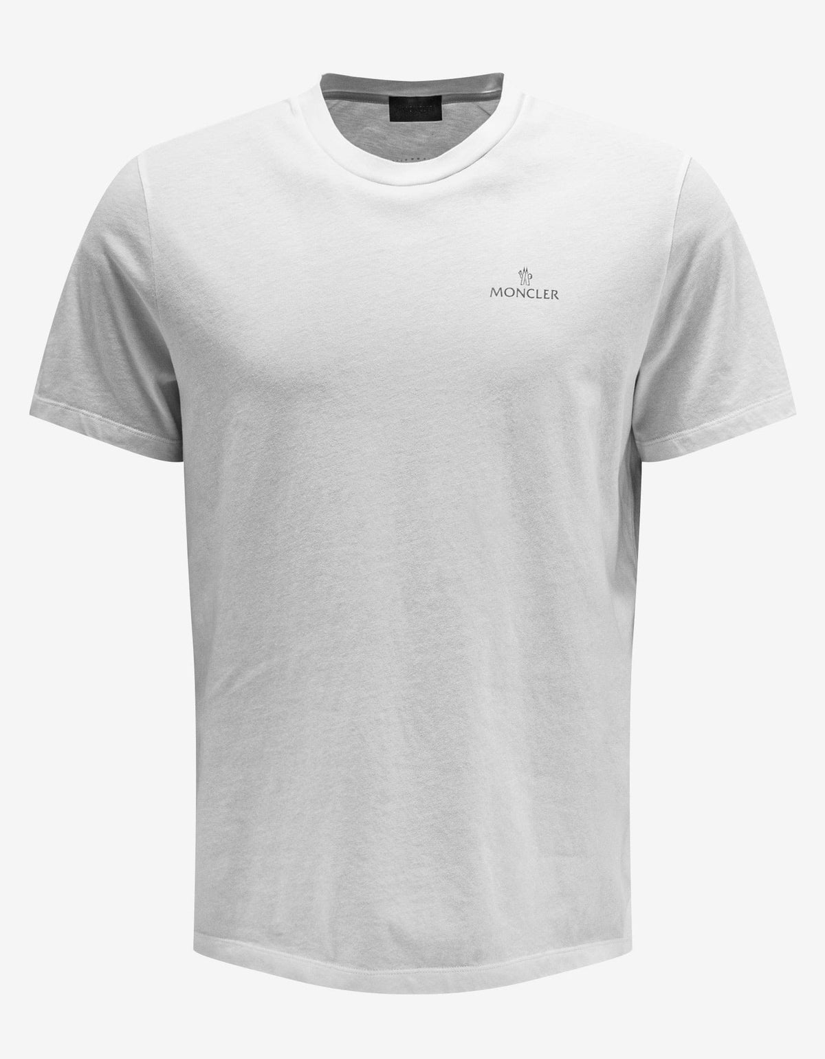 Moncler White Reflex Logo Print T-Shirt