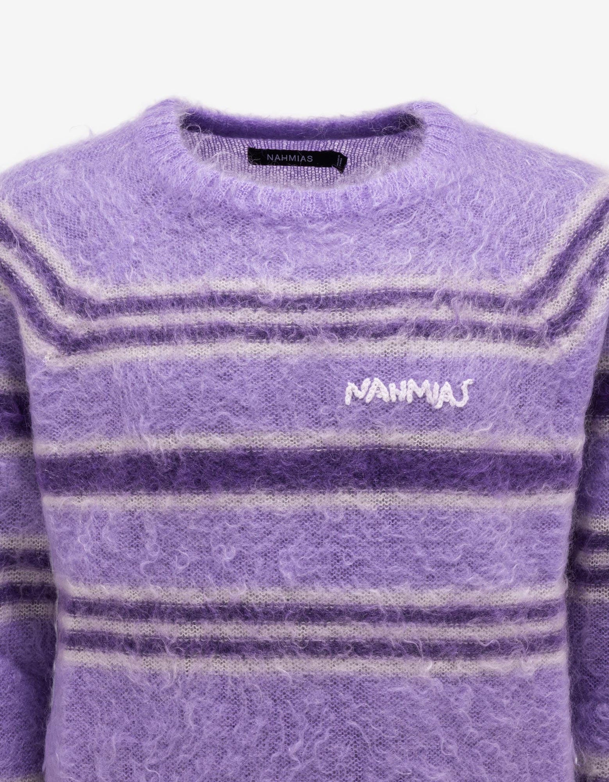 Nahmias Purple Striped Knit Sweater