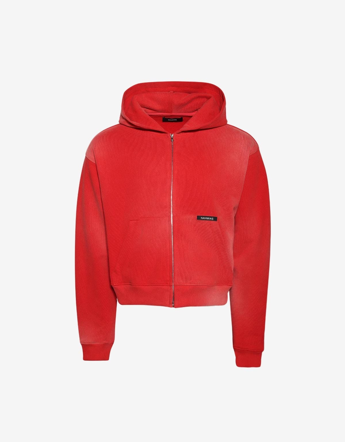 Nahmias Red Sunfade Boxy Zip-Up Hoodie