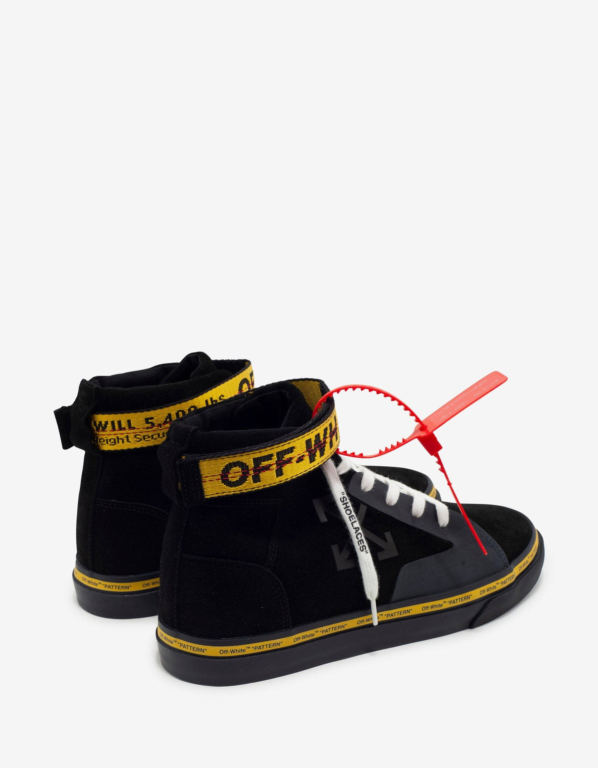Off-White Black Industrial Vulcanized Mid Top Trainers