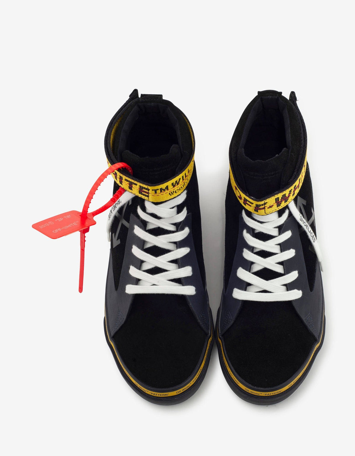 Off-White Black Industrial Vulcanized Mid Top Trainers