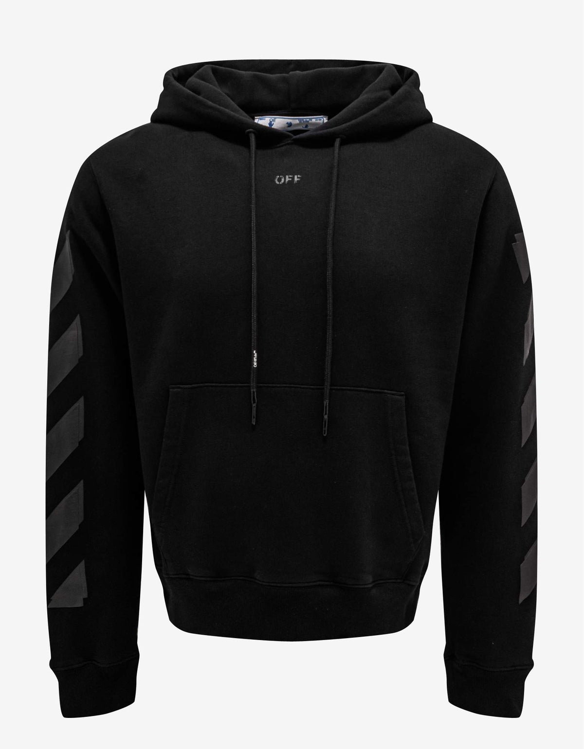 Off-White Black Rubber Arrow Print Hoodie